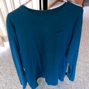 Mens Patagonia Regular Fit Long Sleeve Shirt (XL, Blue)